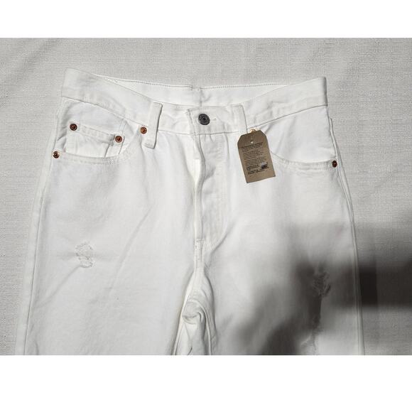 Levi's 501 original 27x30 sit at waist women-button fly white - Picture 6 of 8